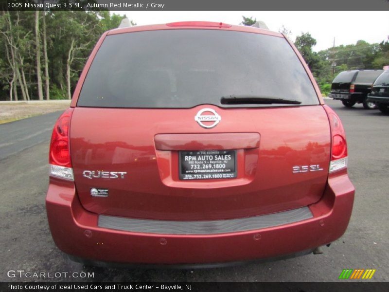 Autumn Red Metallic / Gray 2005 Nissan Quest 3.5 SL
