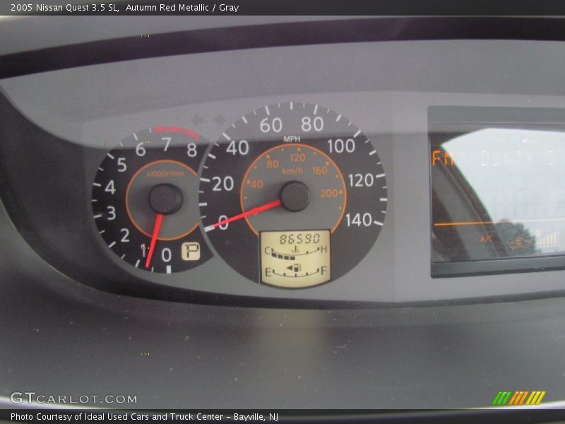  2005 Quest 3.5 SL 3.5 SL Gauges