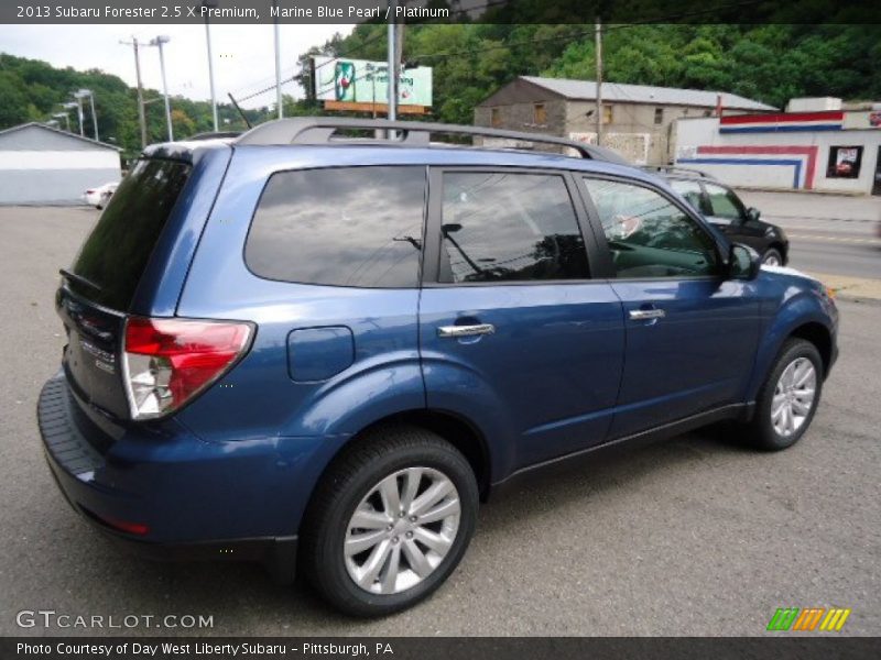Marine Blue Pearl / Platinum 2013 Subaru Forester 2.5 X Premium