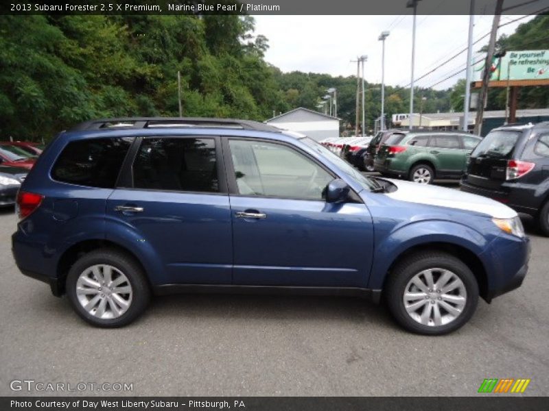 Marine Blue Pearl / Platinum 2013 Subaru Forester 2.5 X Premium