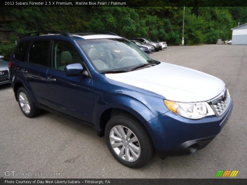 Marine Blue Pearl / Platinum 2013 Subaru Forester 2.5 X Premium