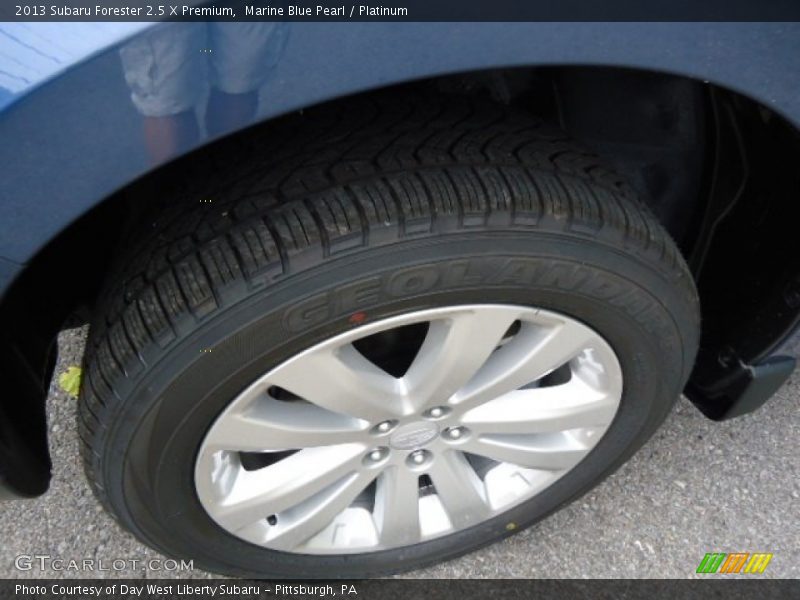 Marine Blue Pearl / Platinum 2013 Subaru Forester 2.5 X Premium