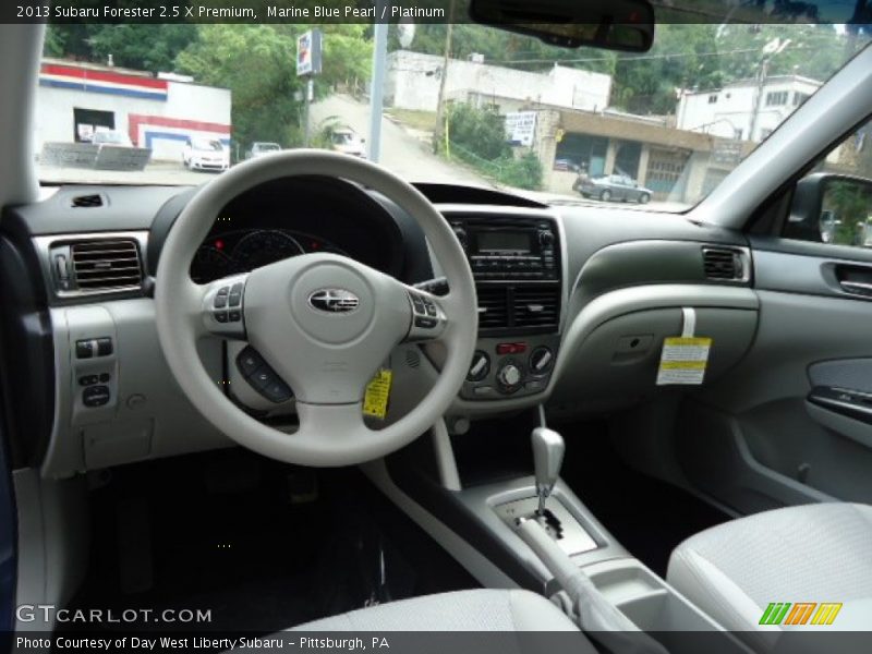 Marine Blue Pearl / Platinum 2013 Subaru Forester 2.5 X Premium