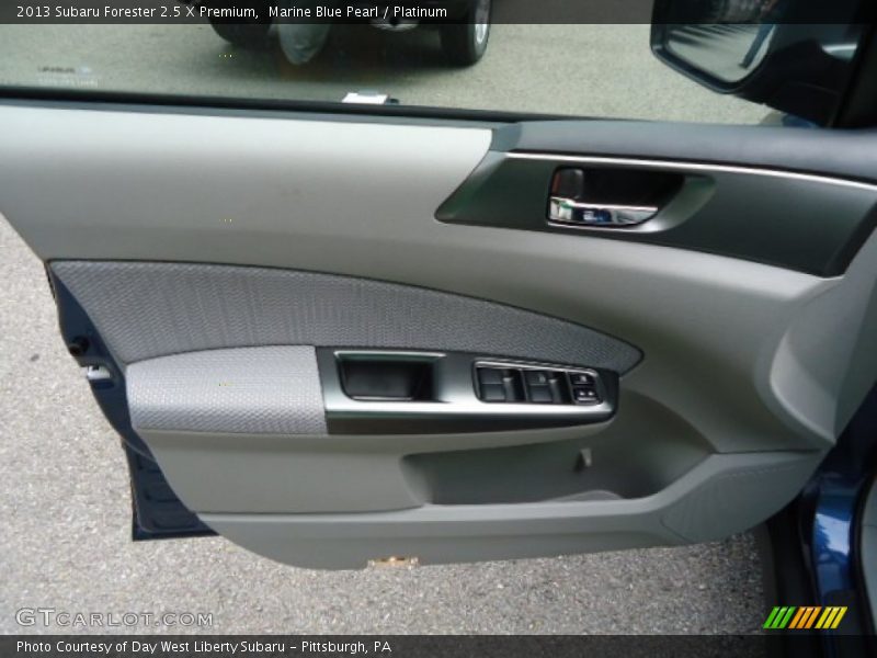 Marine Blue Pearl / Platinum 2013 Subaru Forester 2.5 X Premium