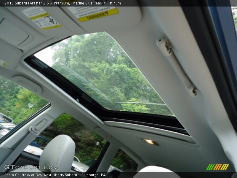 Marine Blue Pearl / Platinum 2013 Subaru Forester 2.5 X Premium