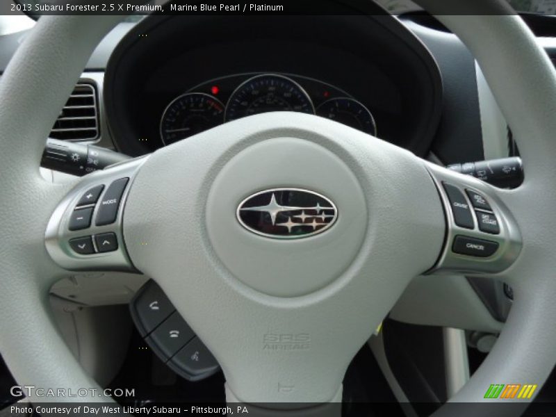 Marine Blue Pearl / Platinum 2013 Subaru Forester 2.5 X Premium