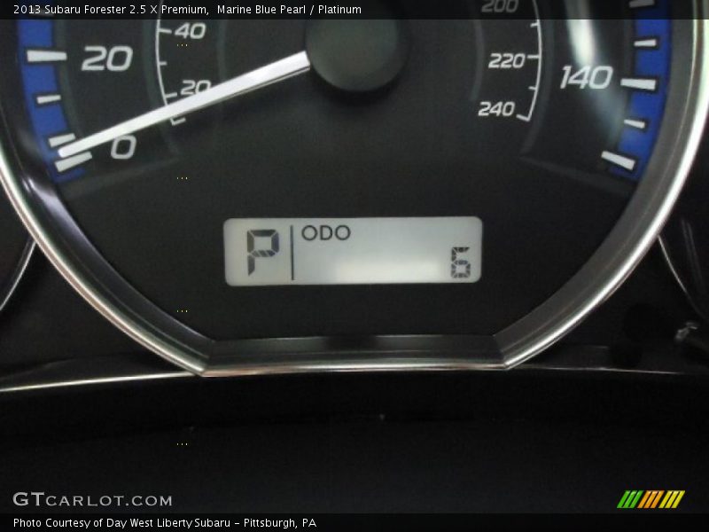 Marine Blue Pearl / Platinum 2013 Subaru Forester 2.5 X Premium
