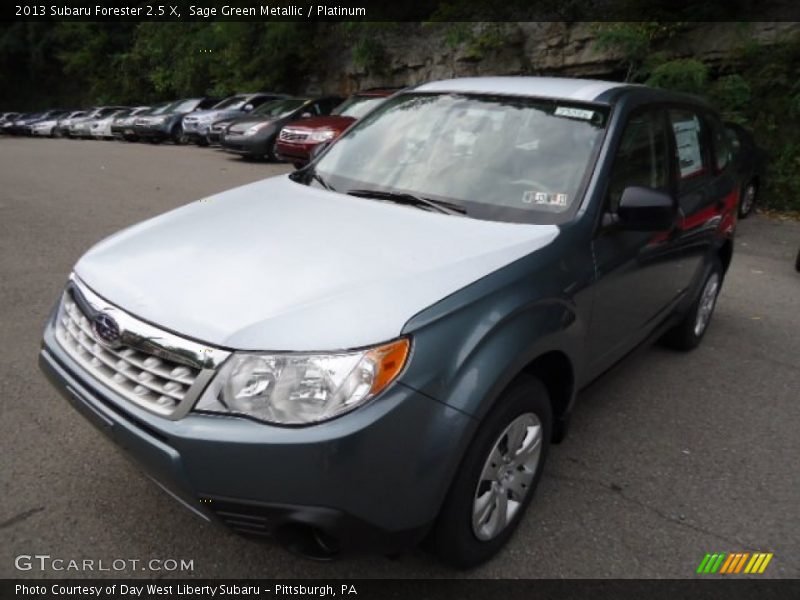 Sage Green Metallic / Platinum 2013 Subaru Forester 2.5 X