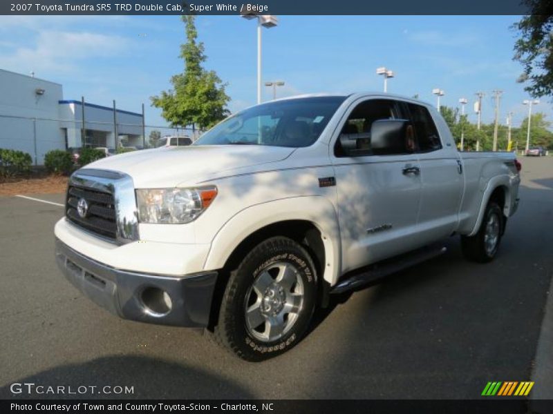 Super White / Beige 2007 Toyota Tundra SR5 TRD Double Cab