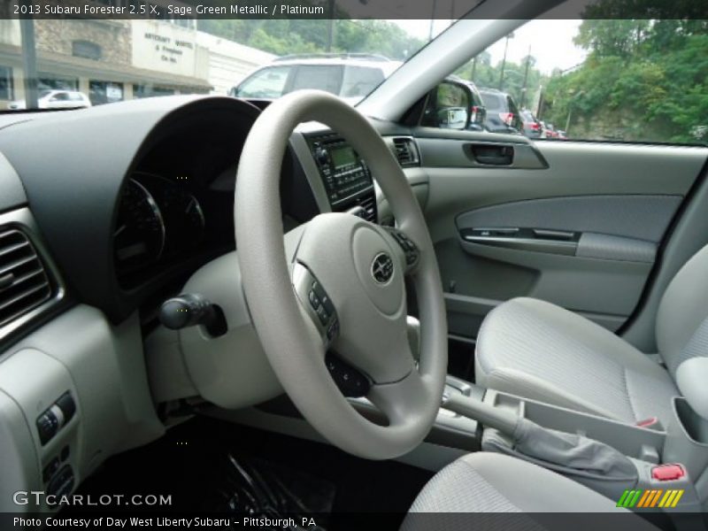 Sage Green Metallic / Platinum 2013 Subaru Forester 2.5 X