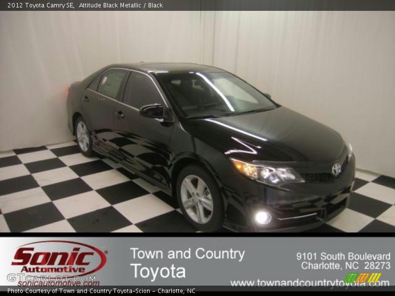 Attitude Black Metallic / Black 2012 Toyota Camry SE