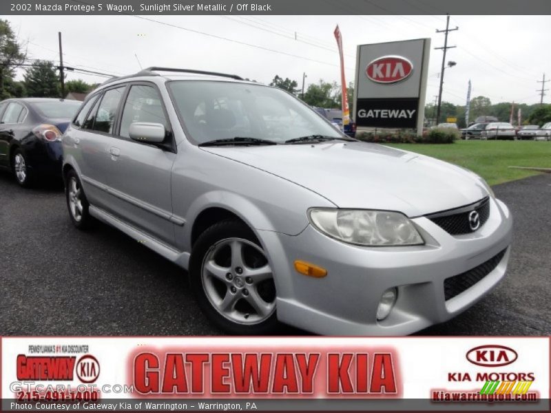 Sunlight Silver Metallic / Off Black 2002 Mazda Protege 5 Wagon