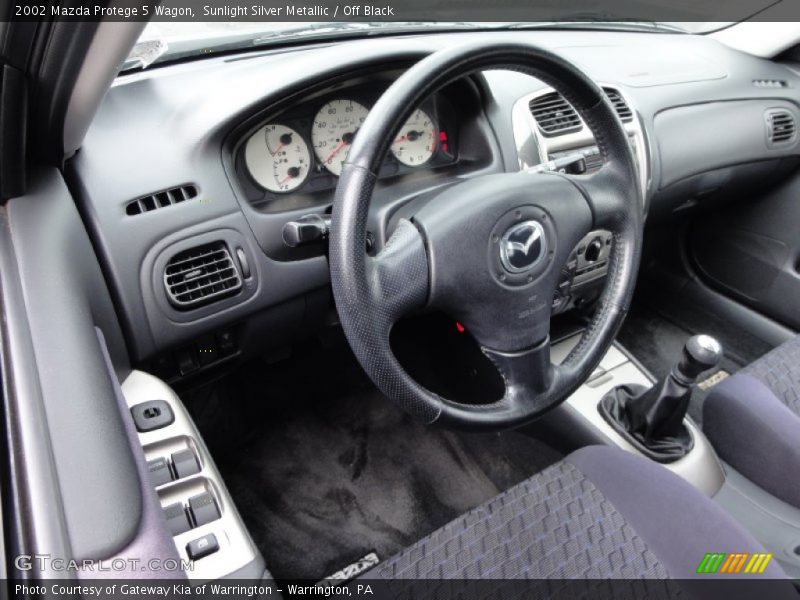 Sunlight Silver Metallic / Off Black 2002 Mazda Protege 5 Wagon