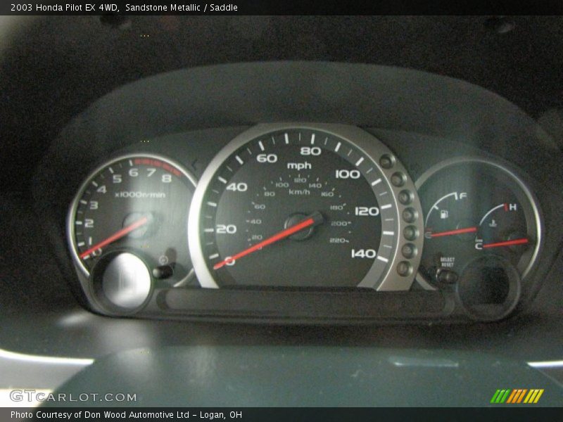 Sandstone Metallic / Saddle 2003 Honda Pilot EX 4WD