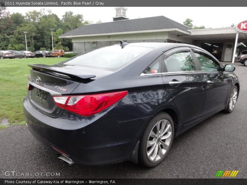 Pacific Blue Pearl / Gray 2011 Hyundai Sonata Limited