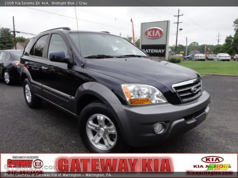 Midnight Blue / Gray 2008 Kia Sorento EX 4x4