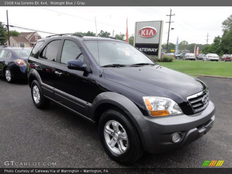 Midnight Blue / Gray 2008 Kia Sorento EX 4x4