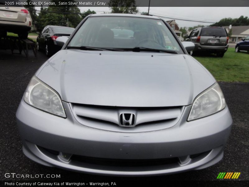 Satin Silver Metallic / Gray 2005 Honda Civic EX Sedan