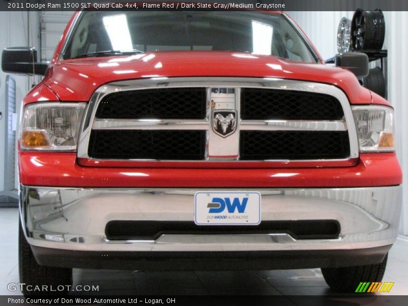 Flame Red / Dark Slate Gray/Medium Graystone 2011 Dodge Ram 1500 SLT Quad Cab 4x4