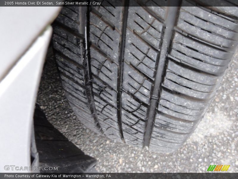 Satin Silver Metallic / Gray 2005 Honda Civic EX Sedan
