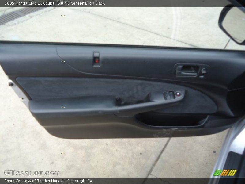 Satin Silver Metallic / Black 2005 Honda Civic LX Coupe