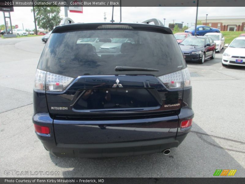 Cosmic Blue Metallic / Black 2013 Mitsubishi Outlander SE AWD