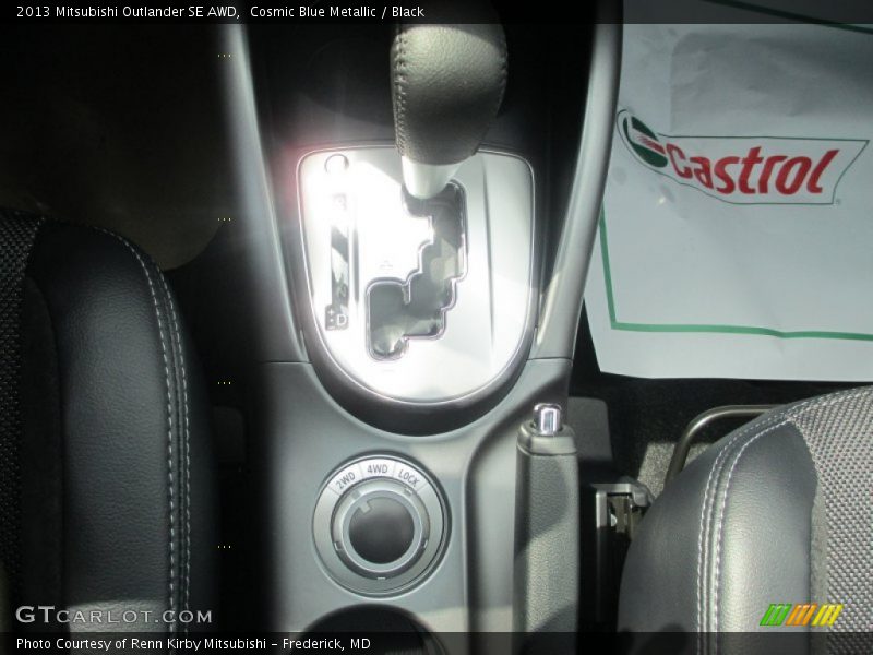 Cosmic Blue Metallic / Black 2013 Mitsubishi Outlander SE AWD