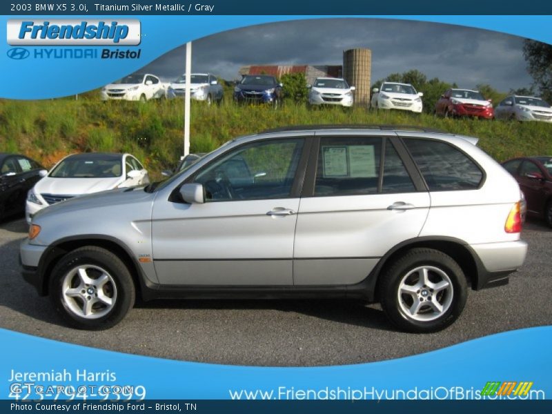Titanium Silver Metallic / Gray 2003 BMW X5 3.0i