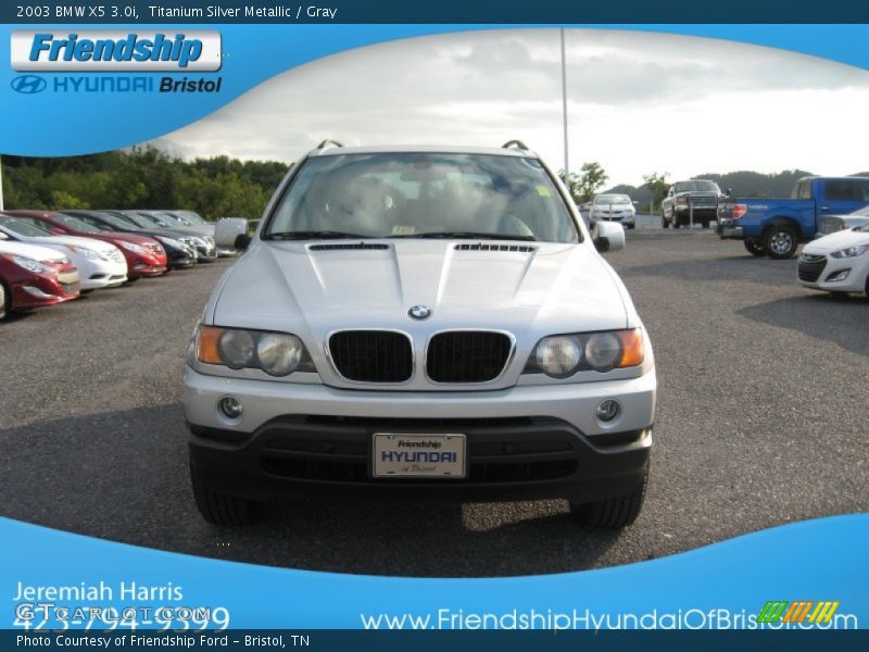 Titanium Silver Metallic / Gray 2003 BMW X5 3.0i