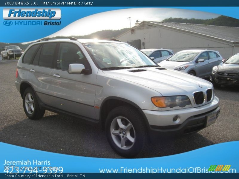 Titanium Silver Metallic / Gray 2003 BMW X5 3.0i
