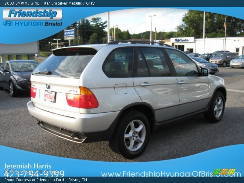 Titanium Silver Metallic / Gray 2003 BMW X5 3.0i