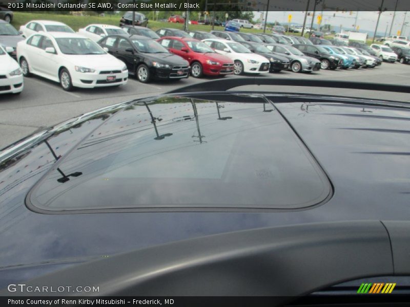 Cosmic Blue Metallic / Black 2013 Mitsubishi Outlander SE AWD