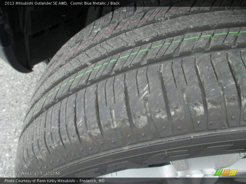 Cosmic Blue Metallic / Black 2013 Mitsubishi Outlander SE AWD