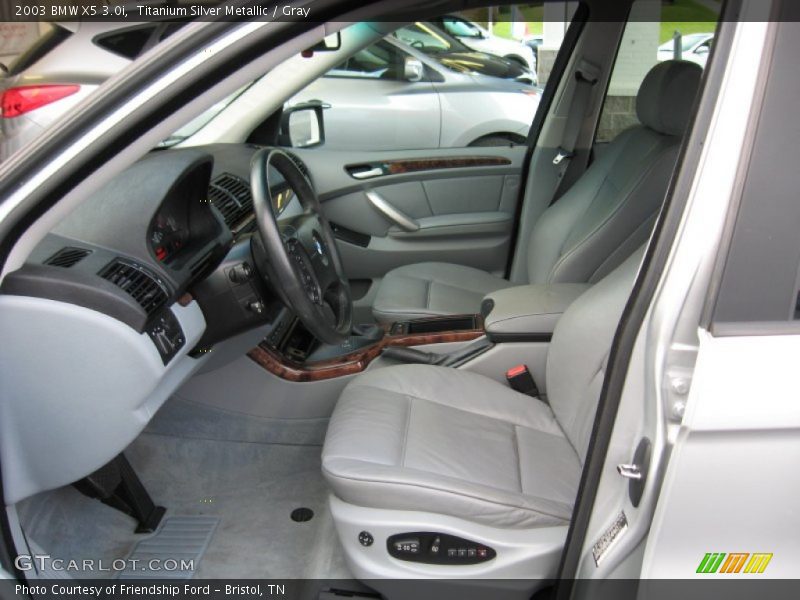 Titanium Silver Metallic / Gray 2003 BMW X5 3.0i