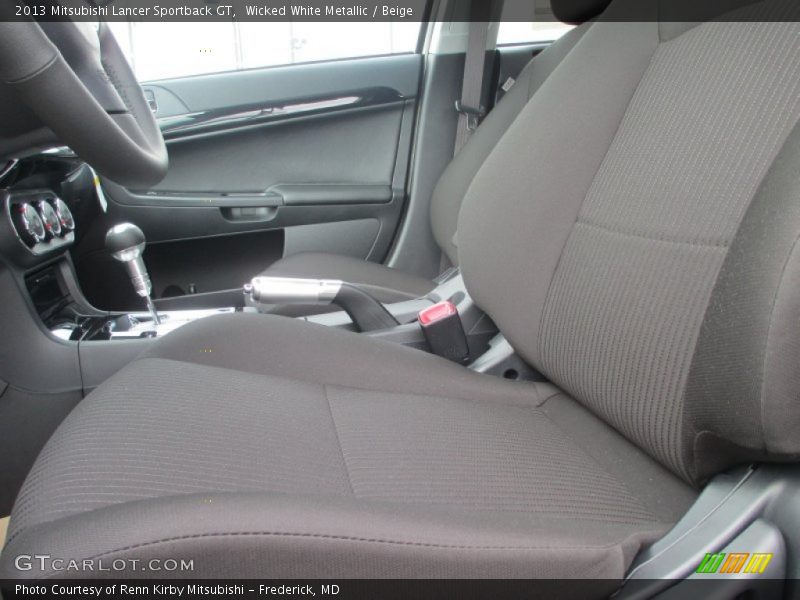 Wicked White Metallic / Beige 2013 Mitsubishi Lancer Sportback GT