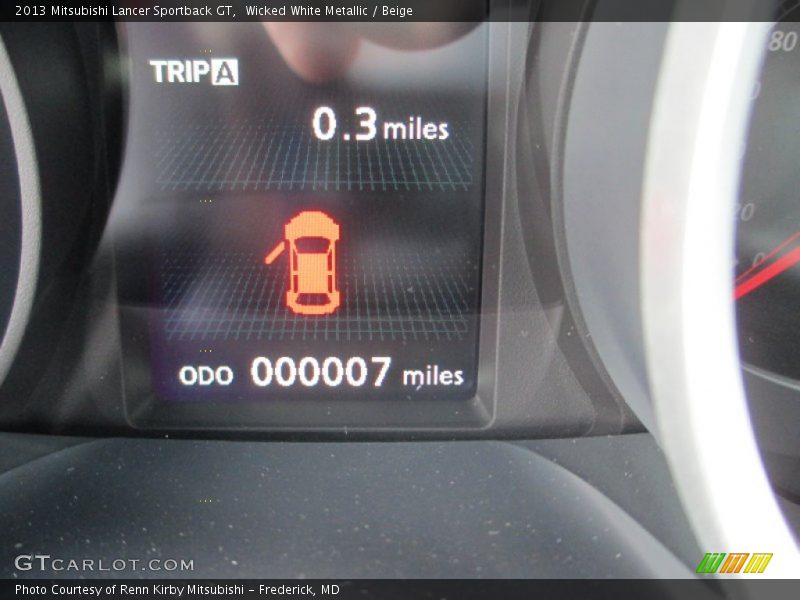 Wicked White Metallic / Beige 2013 Mitsubishi Lancer Sportback GT