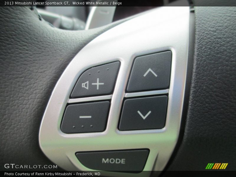 Wicked White Metallic / Beige 2013 Mitsubishi Lancer Sportback GT