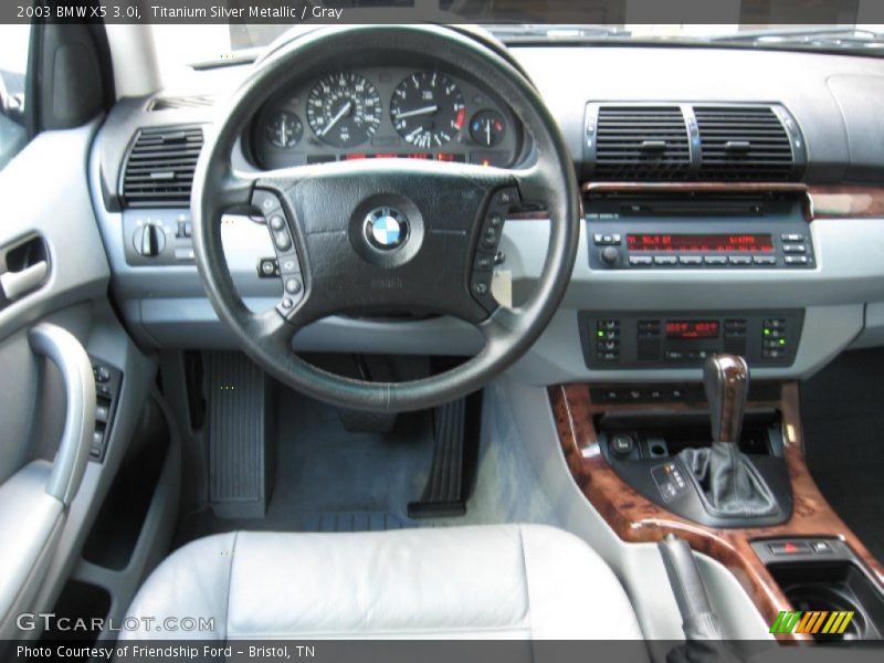 Titanium Silver Metallic / Gray 2003 BMW X5 3.0i