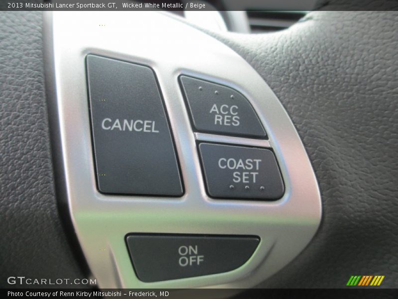 Wicked White Metallic / Beige 2013 Mitsubishi Lancer Sportback GT