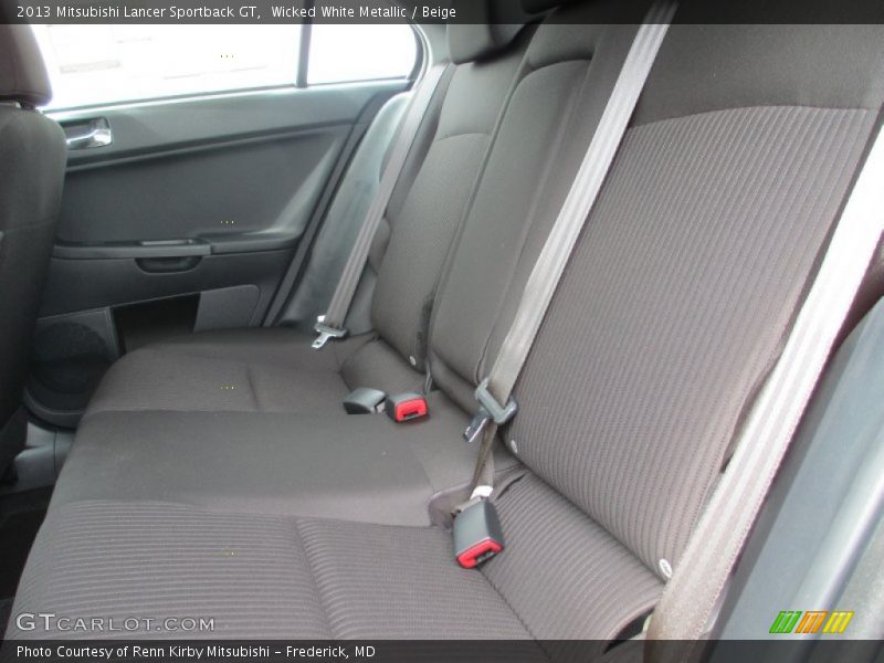 Wicked White Metallic / Beige 2013 Mitsubishi Lancer Sportback GT