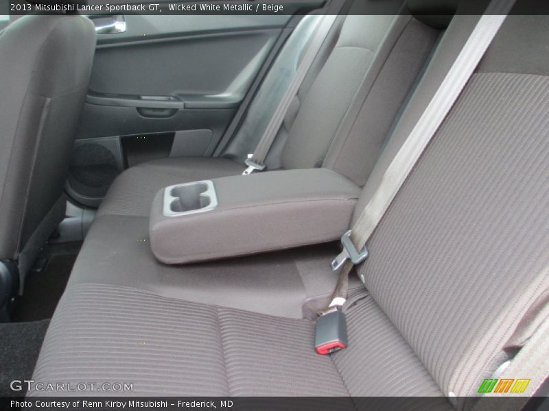 Wicked White Metallic / Beige 2013 Mitsubishi Lancer Sportback GT