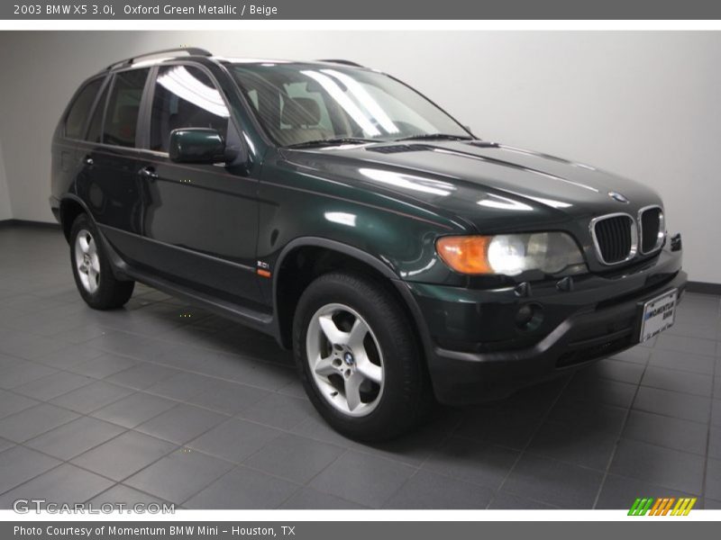 Oxford Green Metallic / Beige 2003 BMW X5 3.0i