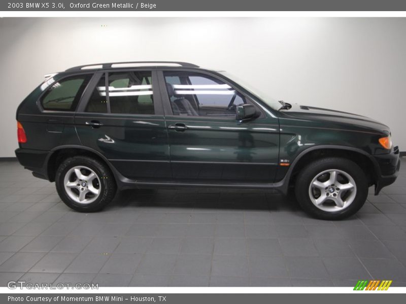 Oxford Green Metallic / Beige 2003 BMW X5 3.0i