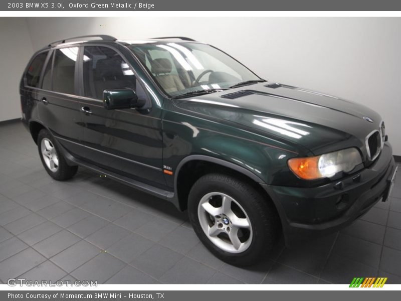 Oxford Green Metallic / Beige 2003 BMW X5 3.0i