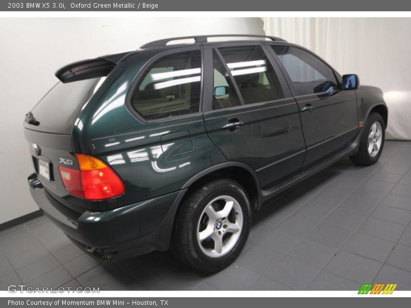 Oxford Green Metallic / Beige 2003 BMW X5 3.0i
