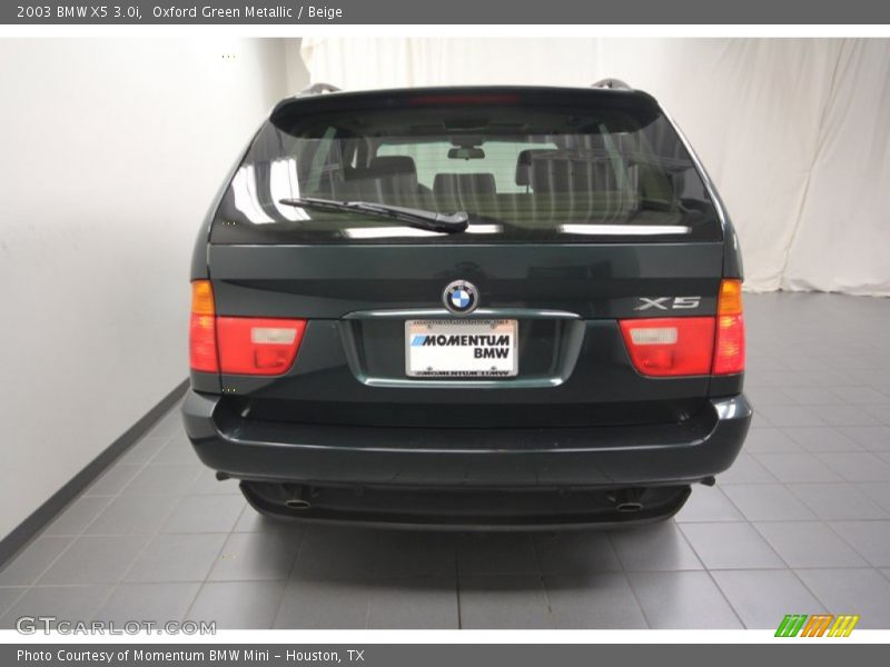 Oxford Green Metallic / Beige 2003 BMW X5 3.0i
