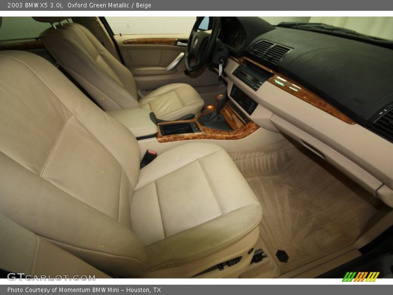 Oxford Green Metallic / Beige 2003 BMW X5 3.0i