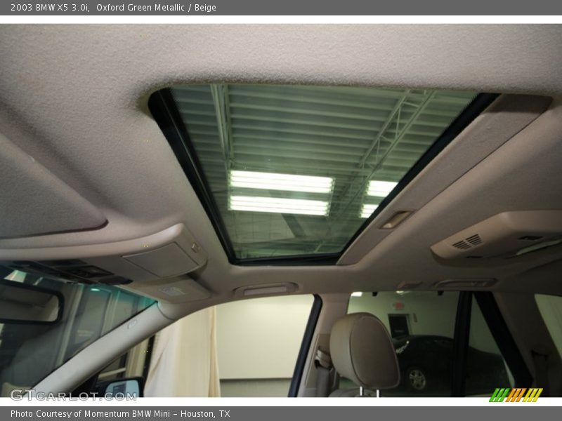 Oxford Green Metallic / Beige 2003 BMW X5 3.0i
