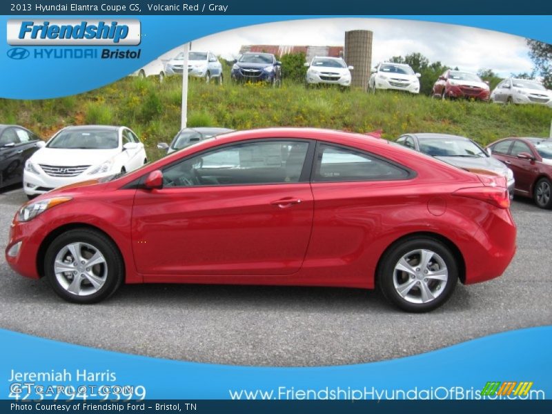 Volcanic Red / Gray 2013 Hyundai Elantra Coupe GS