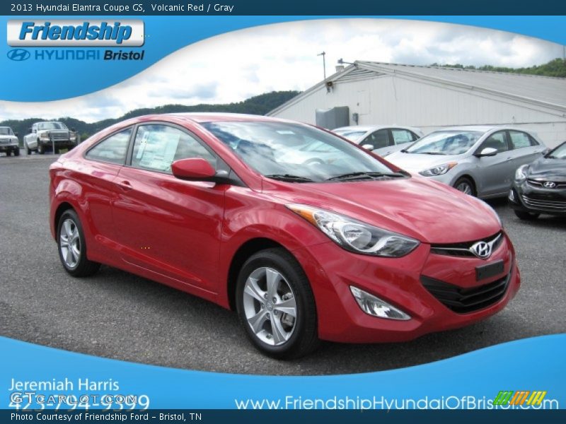 Volcanic Red / Gray 2013 Hyundai Elantra Coupe GS